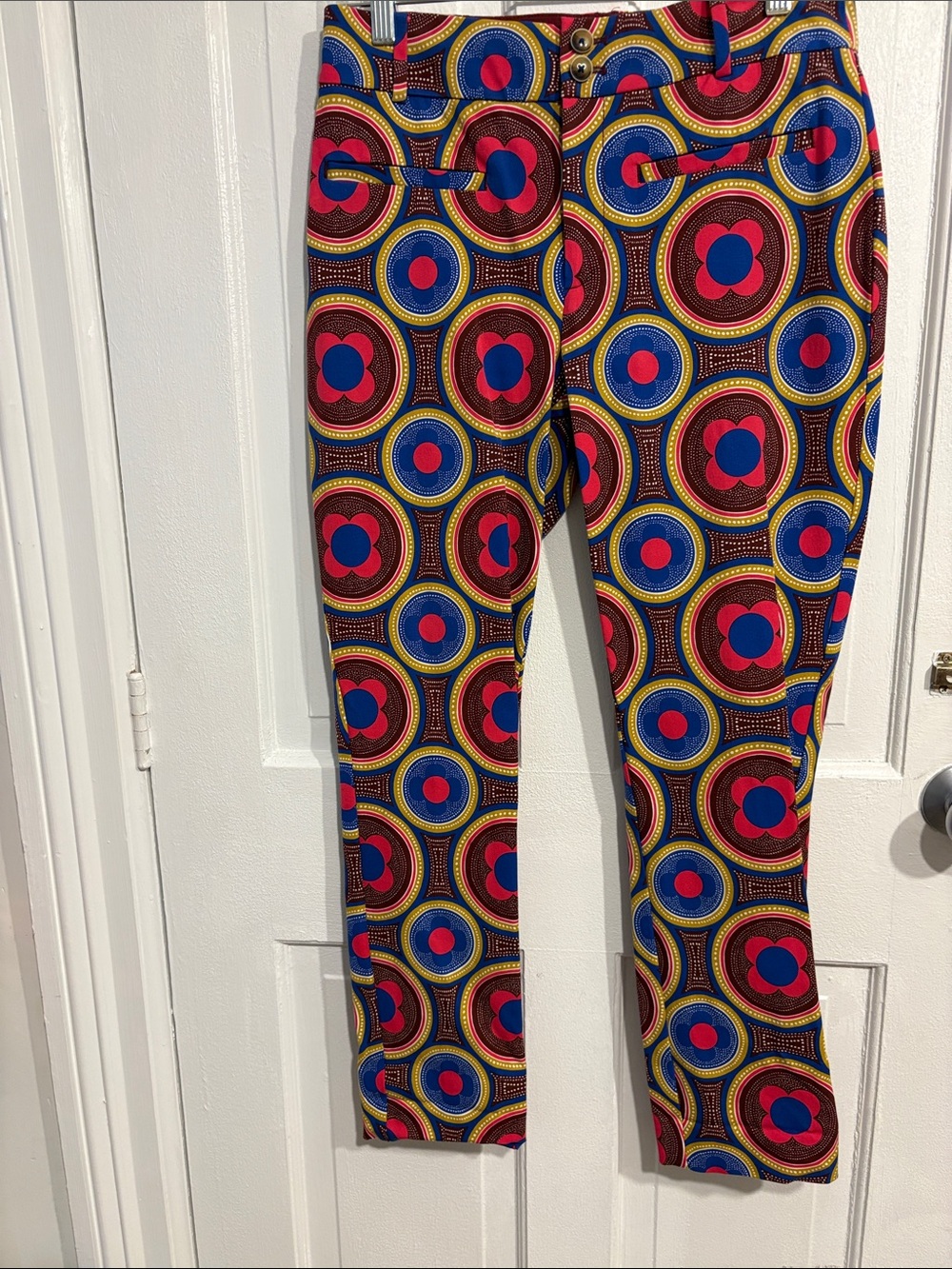 Anthropologie Multicolor-Print Slim Pants